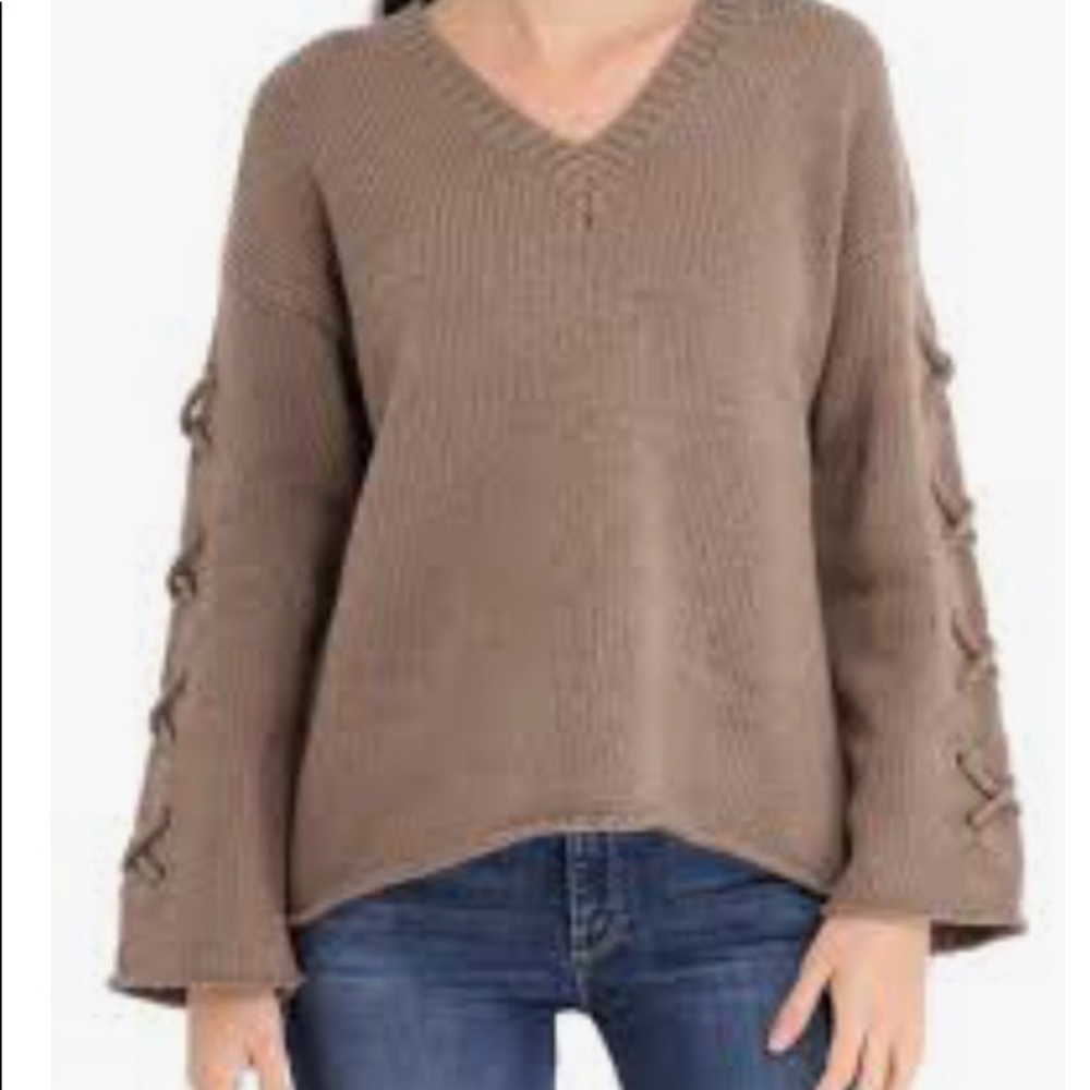 John+Jenn lace up knitted sweater size L - Picture 6 of 7